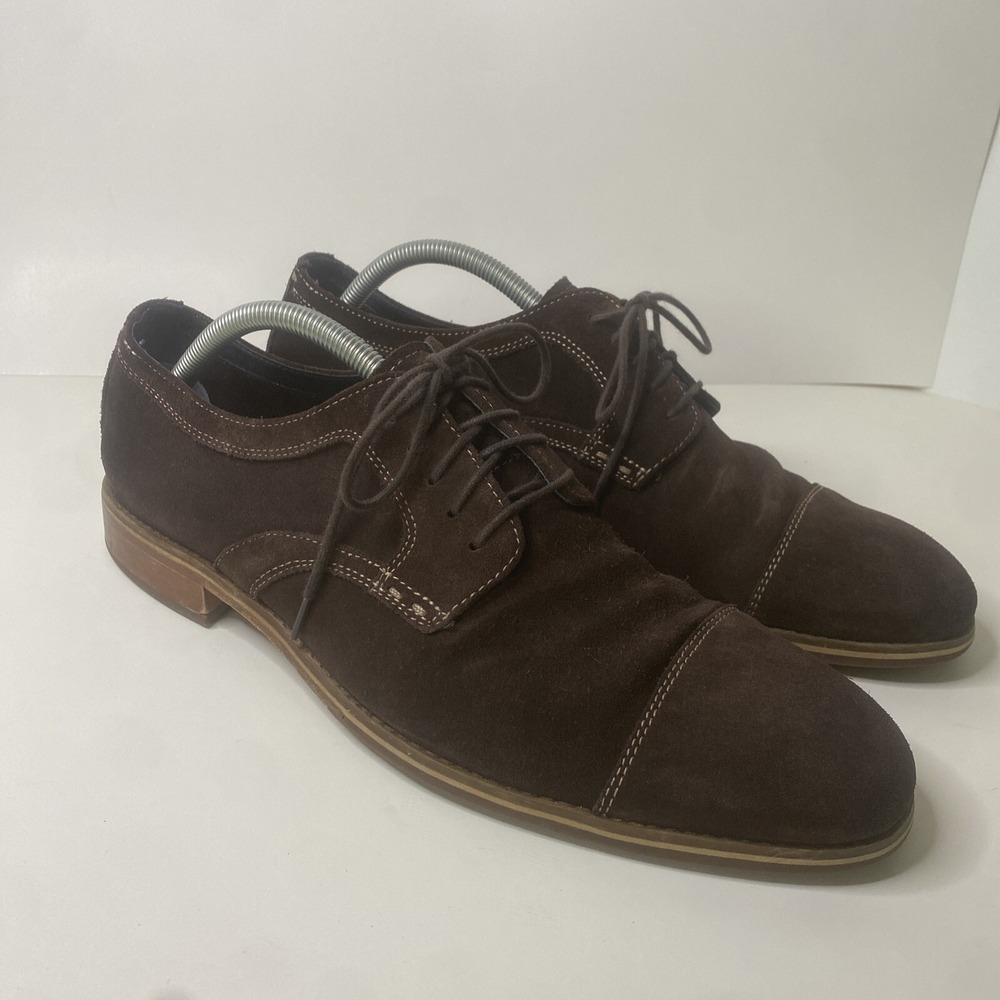 Johnston‎ Murphy Brown Suede Cap Toe Lace Up Oxfords Shoes Men's 11M (59-10727)